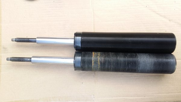 New shock body shorter on the right